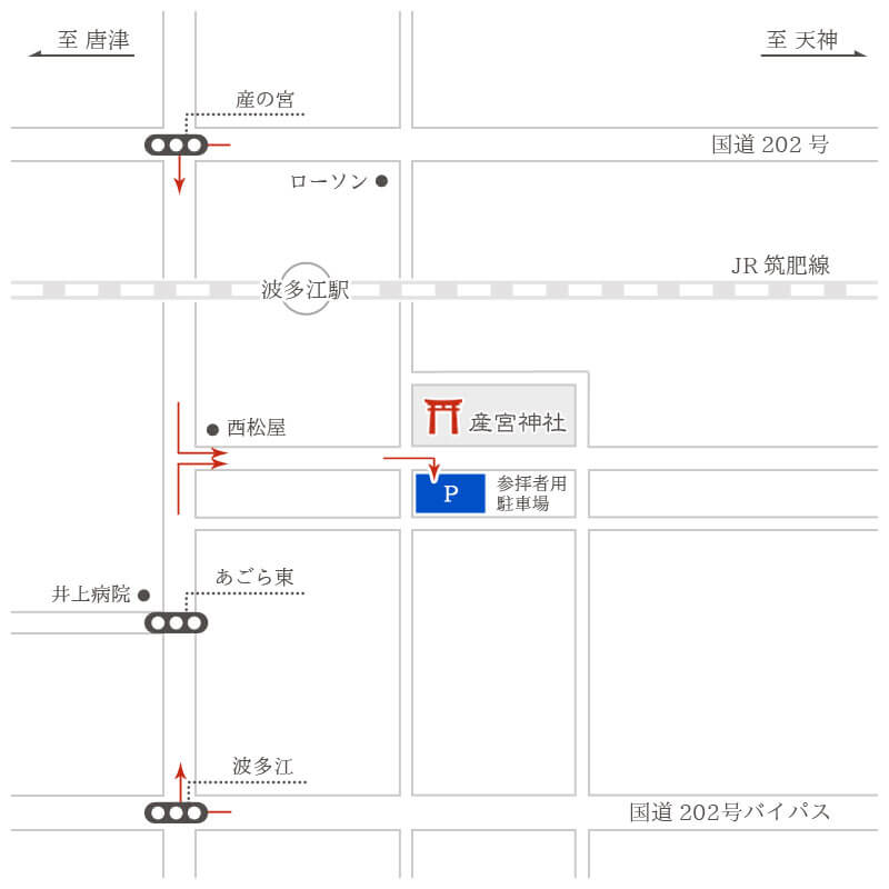 産宮神社周辺地図